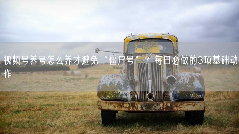视频号养号怎么养才避免“僵尸号”？每日必做的3项基础动作