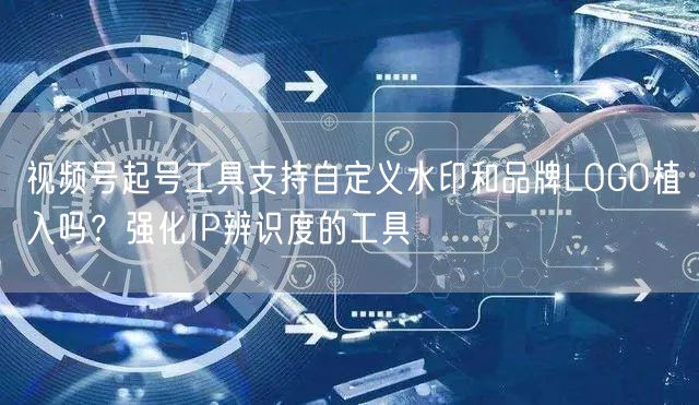 视频号起号工具支持自定义水印和品牌LOGO植入吗？强化IP辨识度的工具