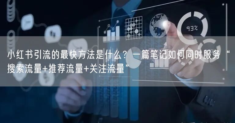 小红书引流的最快方法是什么？一篇笔记如何同时服务“搜索流量+推荐流量+关注流量”