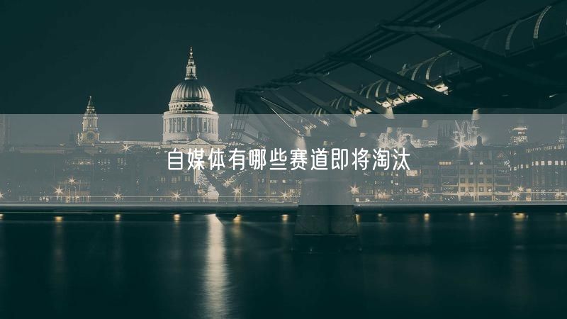 自媒体有哪些赛道即将淘汰