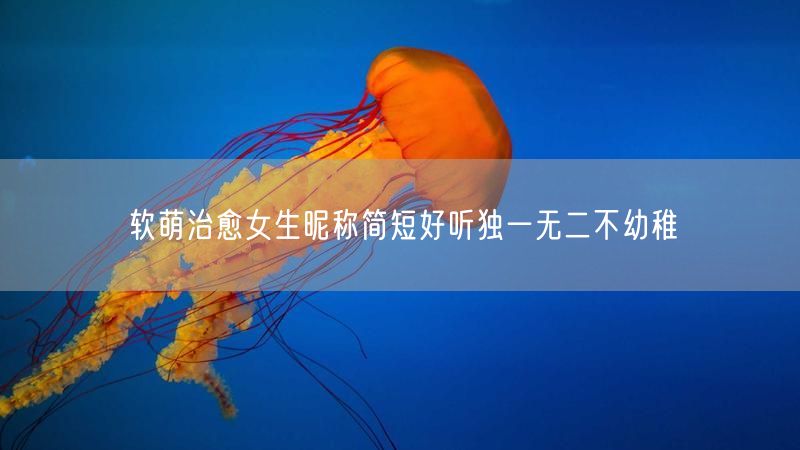 软萌治愈女生昵称简短好听独一无二不幼稚