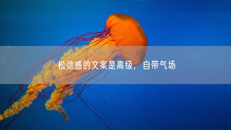 松弛感的文案是高级，自带气场