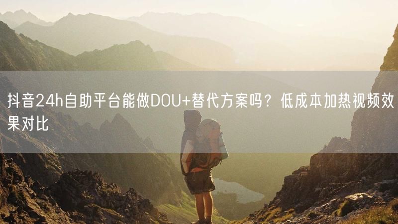 抖音24h自助平台能做DOU+替代方案吗？低成本加热视频效果对比