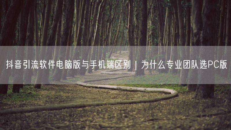 抖音引流软件电脑版与手机端区别｜为什么专业团队选PC版