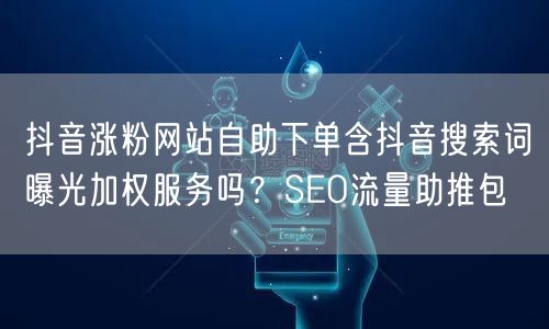 抖音涨粉网站自助下单含抖音搜索词曝光加权服务吗？SEO流量助推包