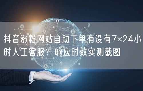 抖音涨粉网站自助下单有没有7×24小时人工客服？响应时效实测截图