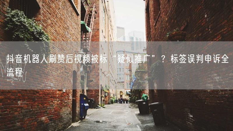 抖音机器人刷赞后视频被标“疑似推广”？标签误判申诉全流程