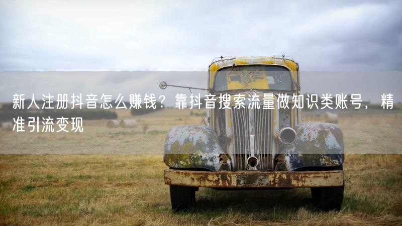 新人注册抖音怎么赚钱？靠抖音搜索流量做知识类账号，精准引流变现