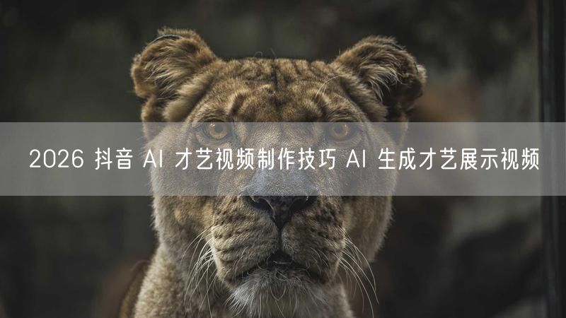 2026 抖音 AI 才艺视频制作技巧 AI 生成才艺展示视频