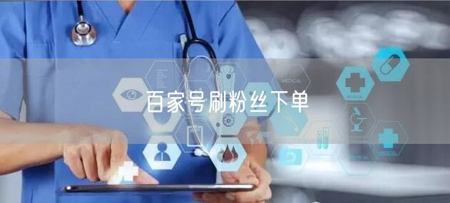 百家号刷粉丝下单