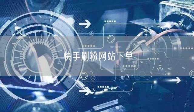 快手刷粉网站下单