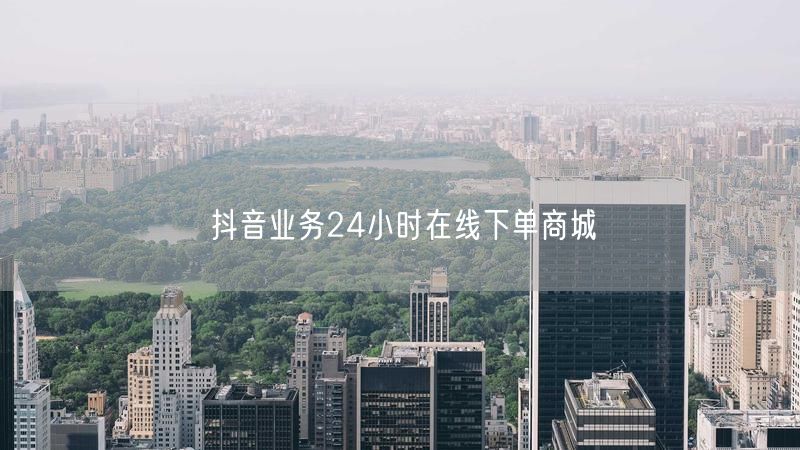 抖音业务24小时在线下单商城